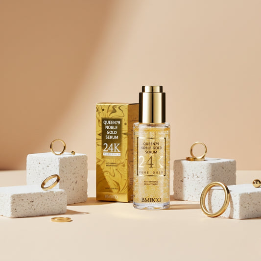 BMBCO Queen79 Noble Gold Serum | 24K Gold Glow Serum for Radiant, Firm & Hydrated Skin
