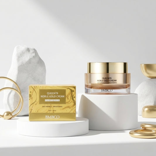 BMBCO Queen79 Noble Gold Cream | 24K Gold Firming Moisturizer for Radiant, Elastic Skin