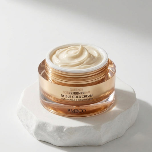 BMBCO Queen79 Noble Gold Cream | 24K Gold Firming Moisturizer for Radiant, Elastic Skin