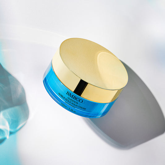 BMBCO Queen79 Noble Gold Aqua Cream | Hydrating Water Gel Moisturizer with Hyaluronic Acid, Squalane & Cica for Cooling, Soothing & Lightweight Moisture